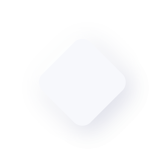 Fondo gráfico con forma cuadrada girada y efecto de sombra en tonos azul y blanco.